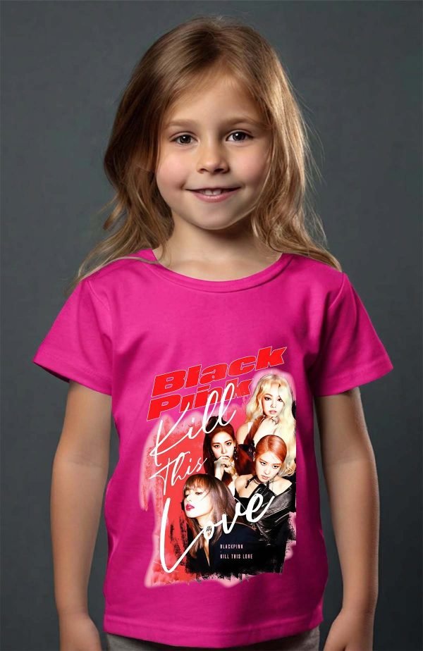 T-shirt Fille en Gros | Black pink Bootleg 02