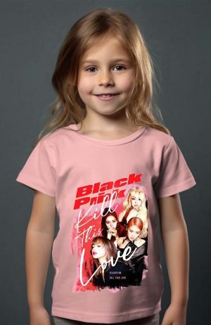 Black pink Bootleg 02 – Tshirt Fille – Rose