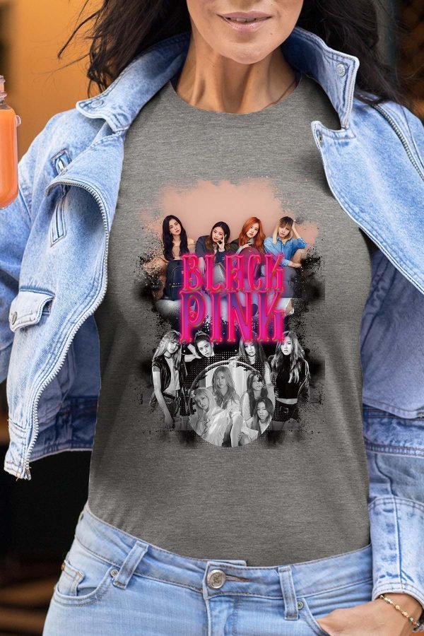 Black pink Bootleg 03 - Tshirt Femme