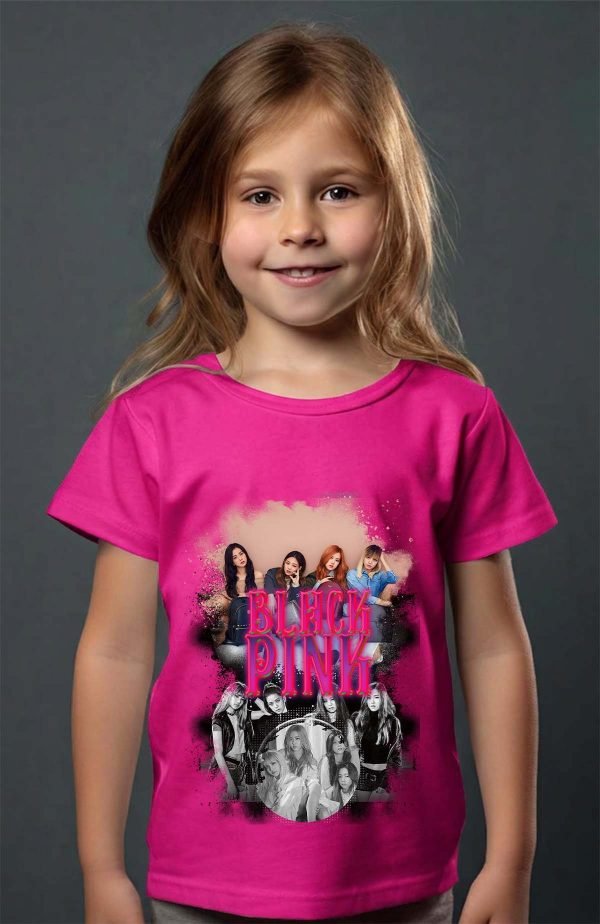 T-shirt Fille en Gros | Black pink Bootleg 03