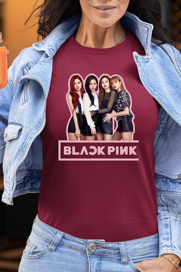 Black pink Girls fun - Tshirt Femme