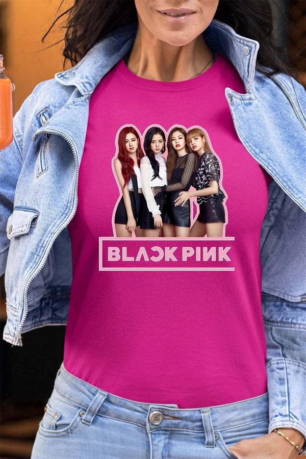 Black pink Girls fun - Tshirt Femme