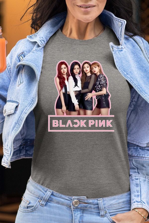 Black pink Girls fun - Tshirt Femme