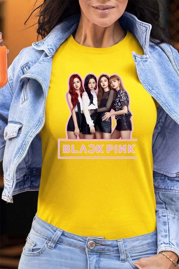 Black pink Girls fun - Tshirt Femme
