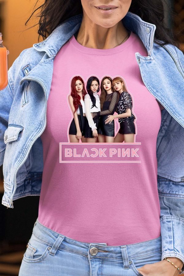 Black pink Girls fun - Tshirt Femme