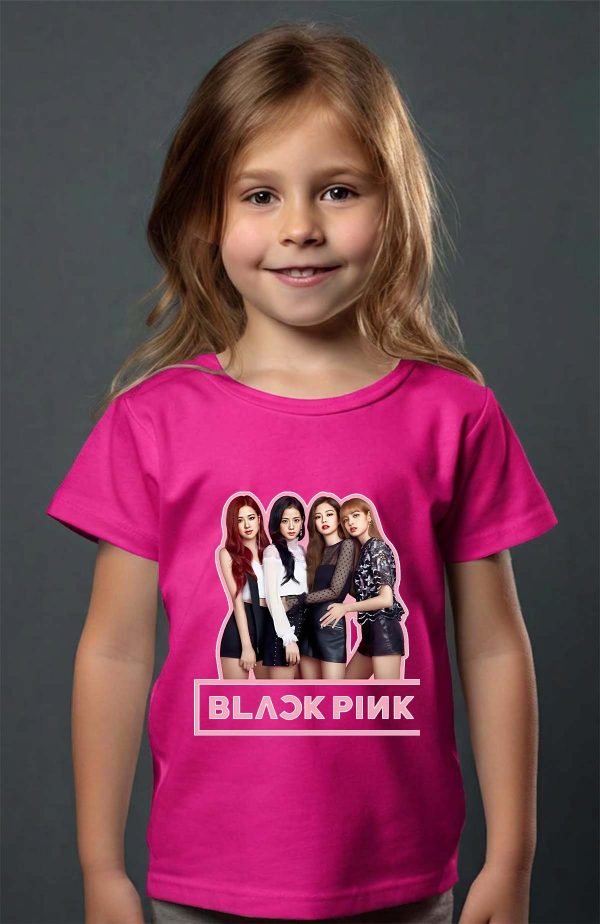T-shirt Fille en Gros | Black pink Girls fun