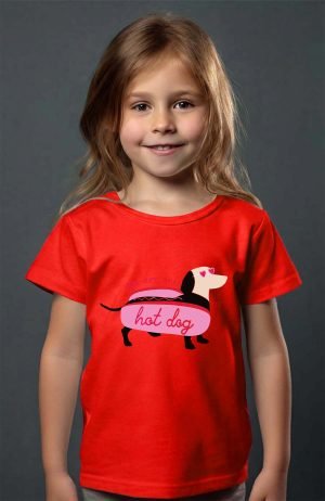 Hot teckel – Tshirt Fille – Rouge