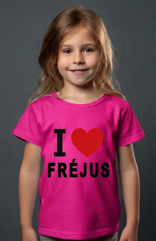 T-shirt Fille en Gros | I love Fréjus