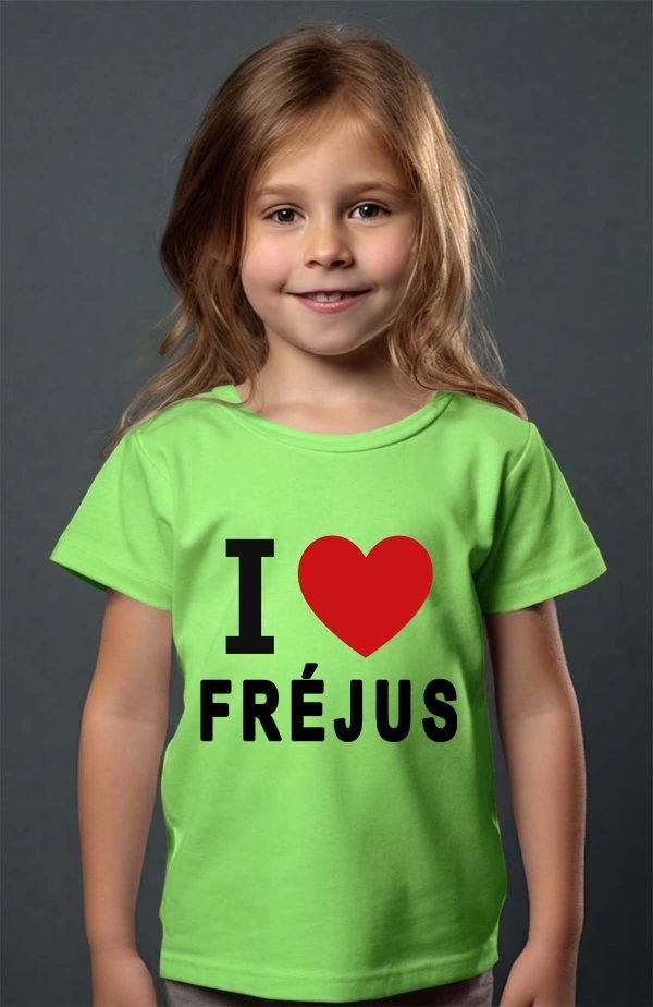 T-shirt Fille en Gros | I love Fréjus