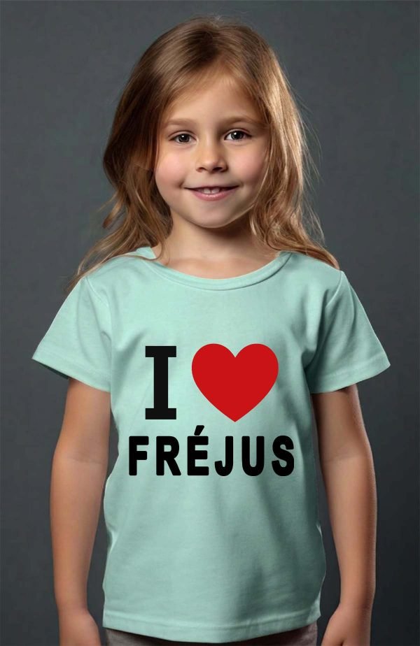 T-shirt Fille en Gros | I love Fréjus