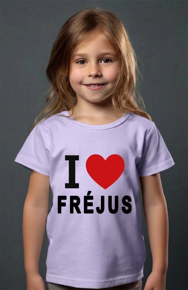 T-shirt Fille en Gros | I love Fréjus