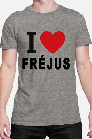 I love Fréjus – Tshirt Homme – Gris