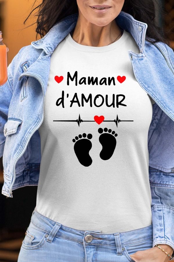 T-shirt Femme en Gros | Maman d'amour pied