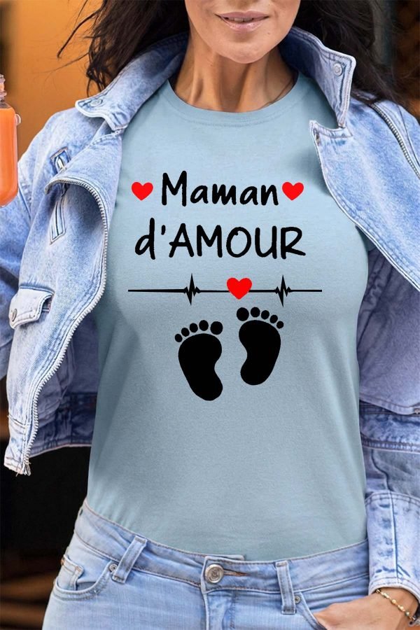 T-shirt Femme en Gros | Maman d'amour pied