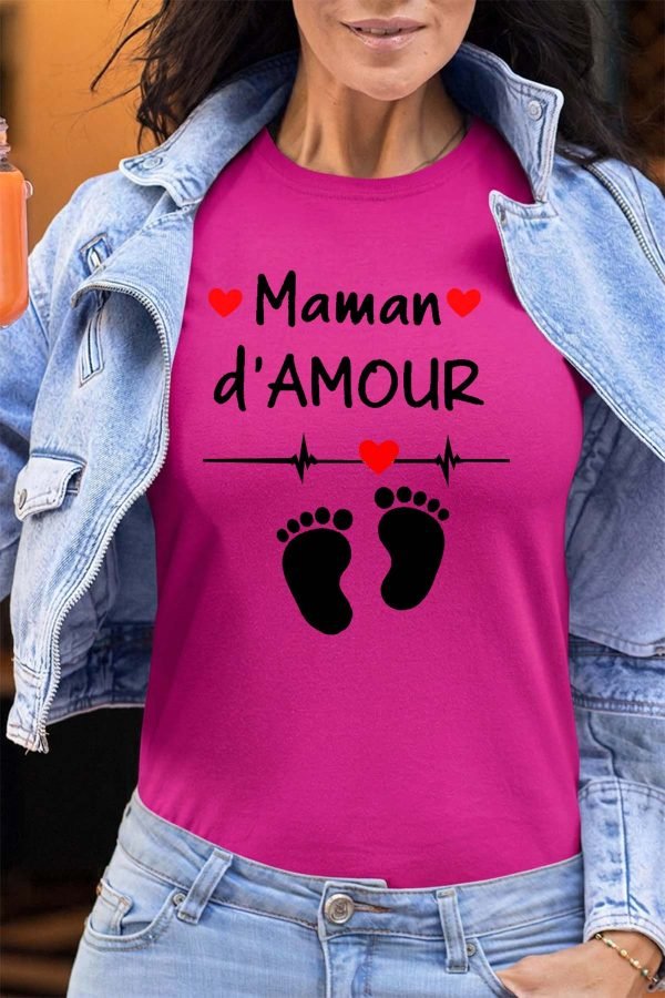 T-shirt Femme en Gros | Maman d'amour pied