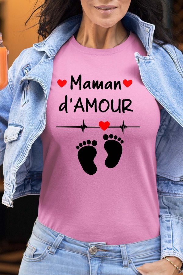 T-shirt Femme en Gros | Maman d'amour pied