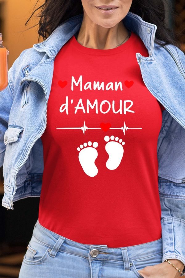 T-shirt Femme en Gros | Maman d'amour pied