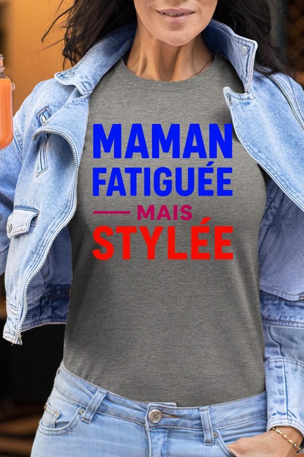 T-shirt Femme en Gros | Maman fatiguée stylée