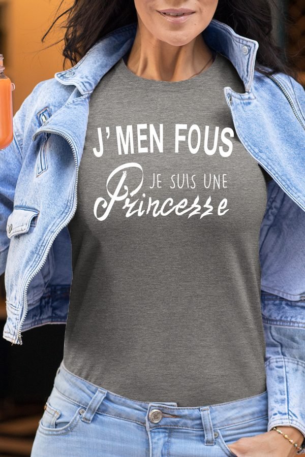 T-shirt Femme en Gros | M'en fou princesse