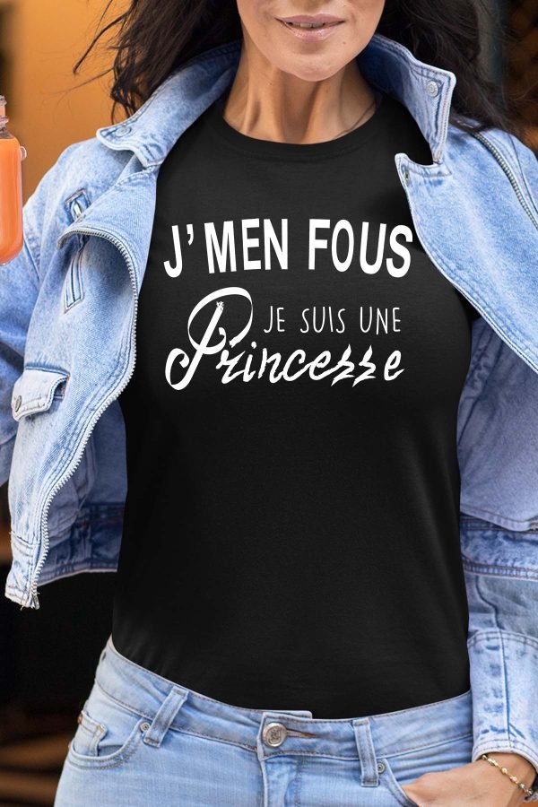 T-shirt Femme en Gros | M'en fou princesse