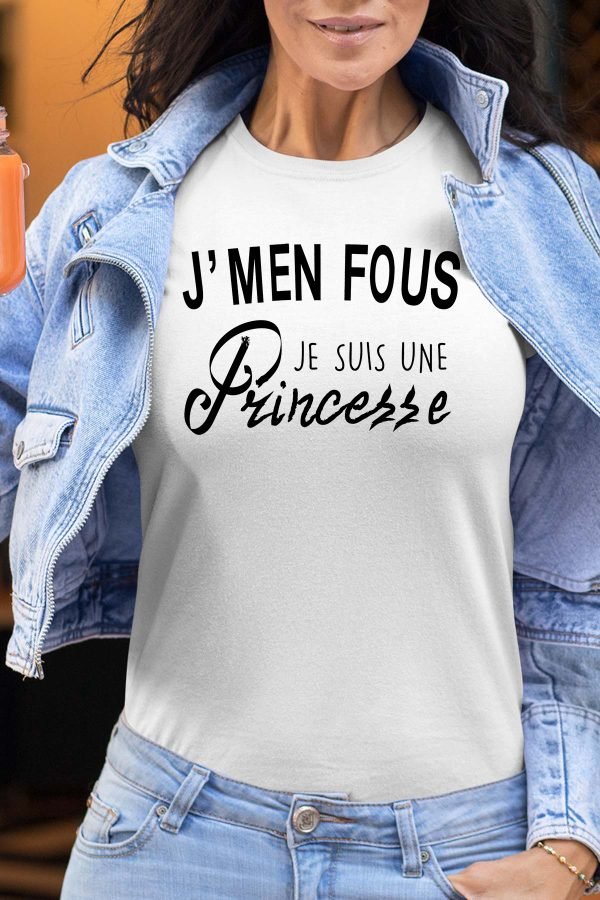 T-shirt Femme en Gros | M'en fou princesse