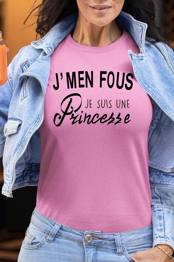 T-shirt Femme en Gros | M'en fou princesse