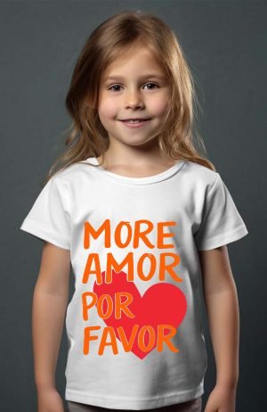 More amor Favor – Tshirt Fille – Blanc