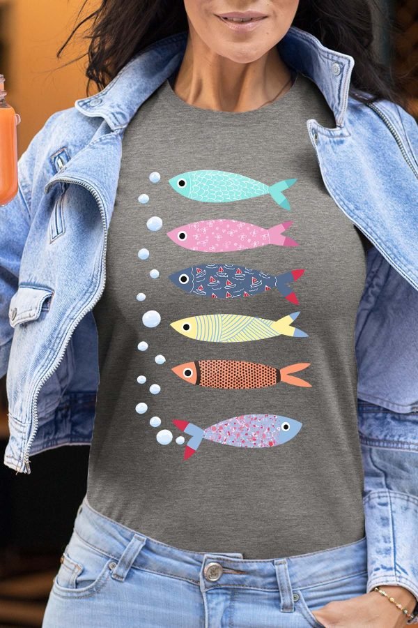 Multi Poisson - Tshirt Femme