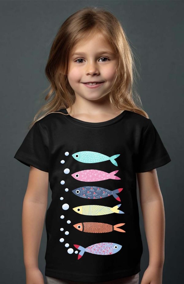 T-shirt Fille en Gros | Multi Poisson