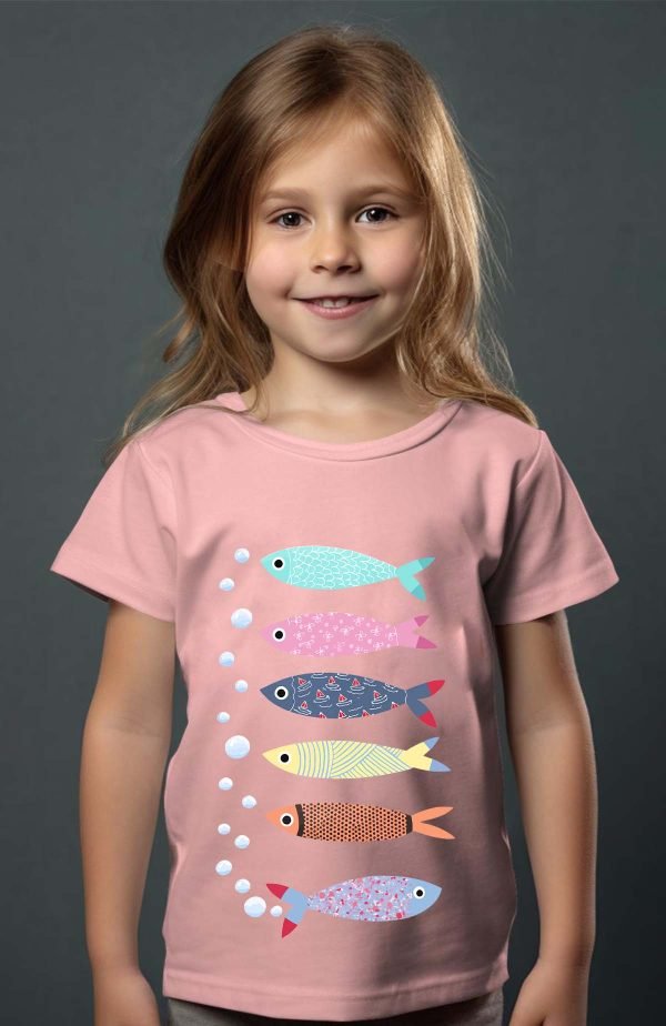 T-shirt Fille en Gros | Multi Poisson