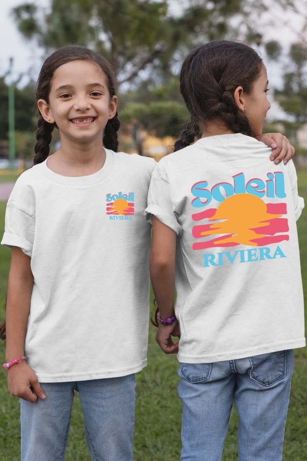 T-shirt Fille en Gros | Soleil Riviera Bleu