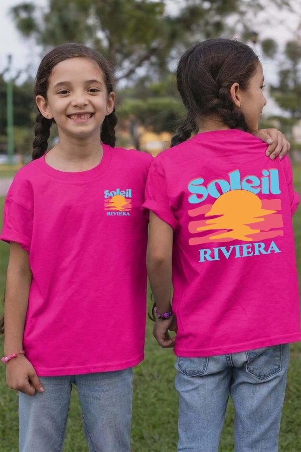 T-shirt Fille en Gros | Soleil Riviera Bleu