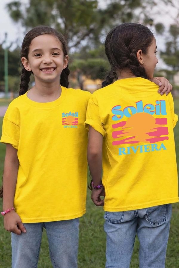 T-shirt Fille en Gros | Soleil Riviera Bleu
