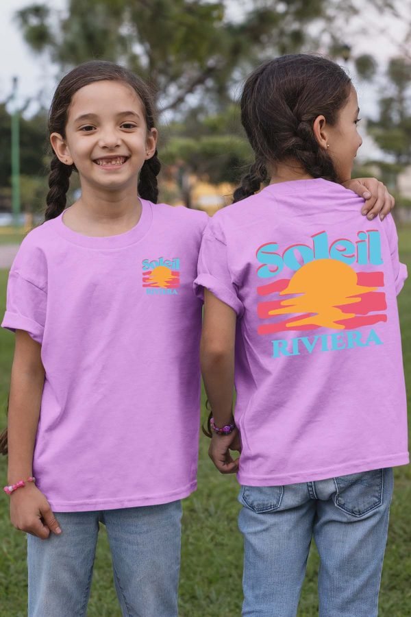 T-shirt Fille en Gros | Soleil Riviera Bleu