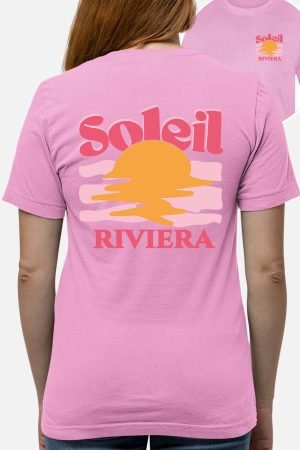 Soleil Riviera Fushia – Tshirt Femme AR – Rose