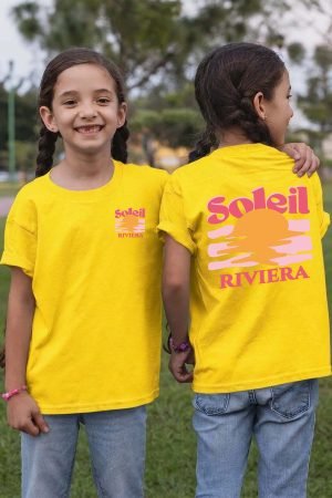 T-shirt Fille en Gros | Soleil Riviera Fushia
