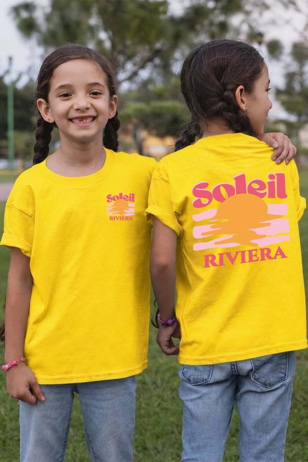 T-shirt Fille en Gros | Soleil Riviera Fushia