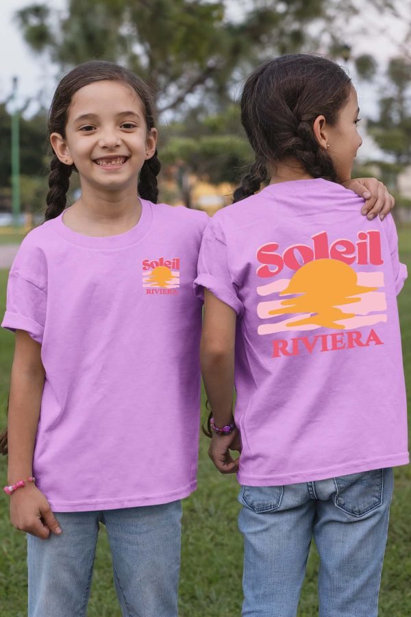 T-shirt Fille en Gros | Soleil Riviera Fushia