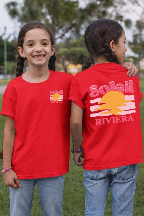 T-shirt Fille en Gros | Soleil Riviera Fushia