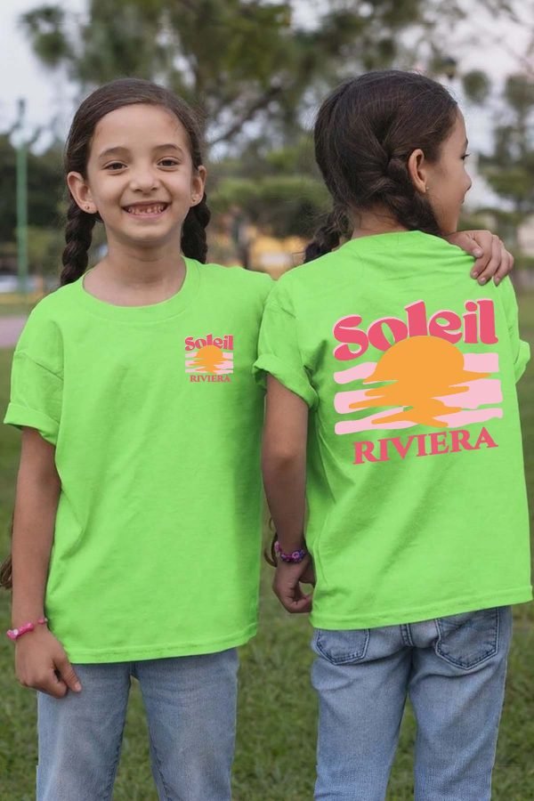 T-shirt Fille en Gros | Soleil Riviera Fushia