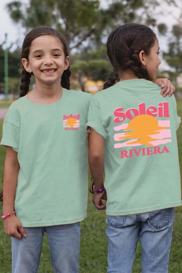 T-shirt Fille en Gros | Soleil Riviera Fushia