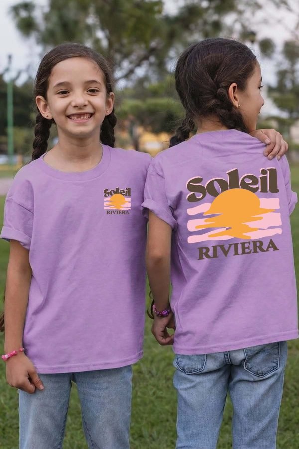 T-shirt Fille en Gros | Soleil Riviera Marron
