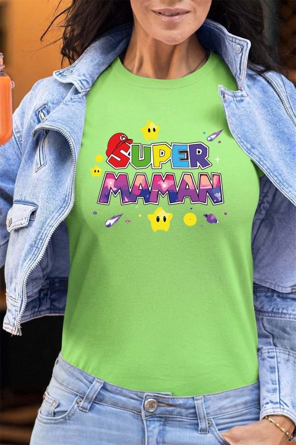 Super Maman Mario - Tshirt Femme