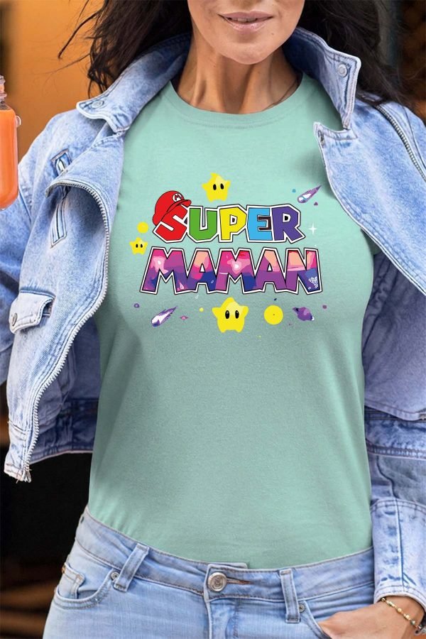 Super Maman Mario - Tshirt Femme