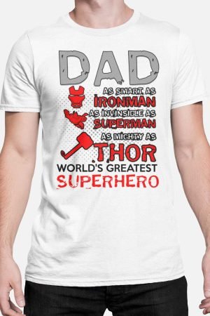 T-shirt Homme – Dad as smart as – Blanc