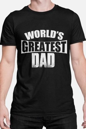 T-shirt Homme – Greatest Dad – Noir