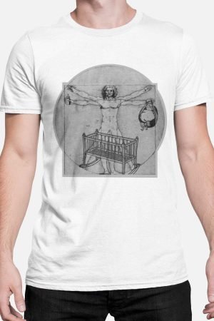 T-shirt Homme – Vinci papa – Blanc