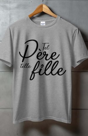 T-shirt Homme – pere fille – Gris