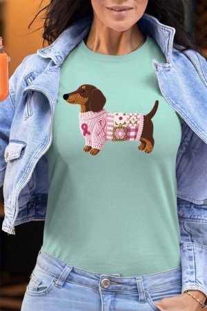 Teckel mood – Tshirt Femme – Vert deau