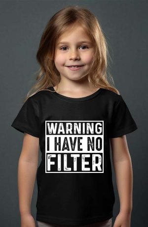 Warning Filter – Tshirt Fille – Noir